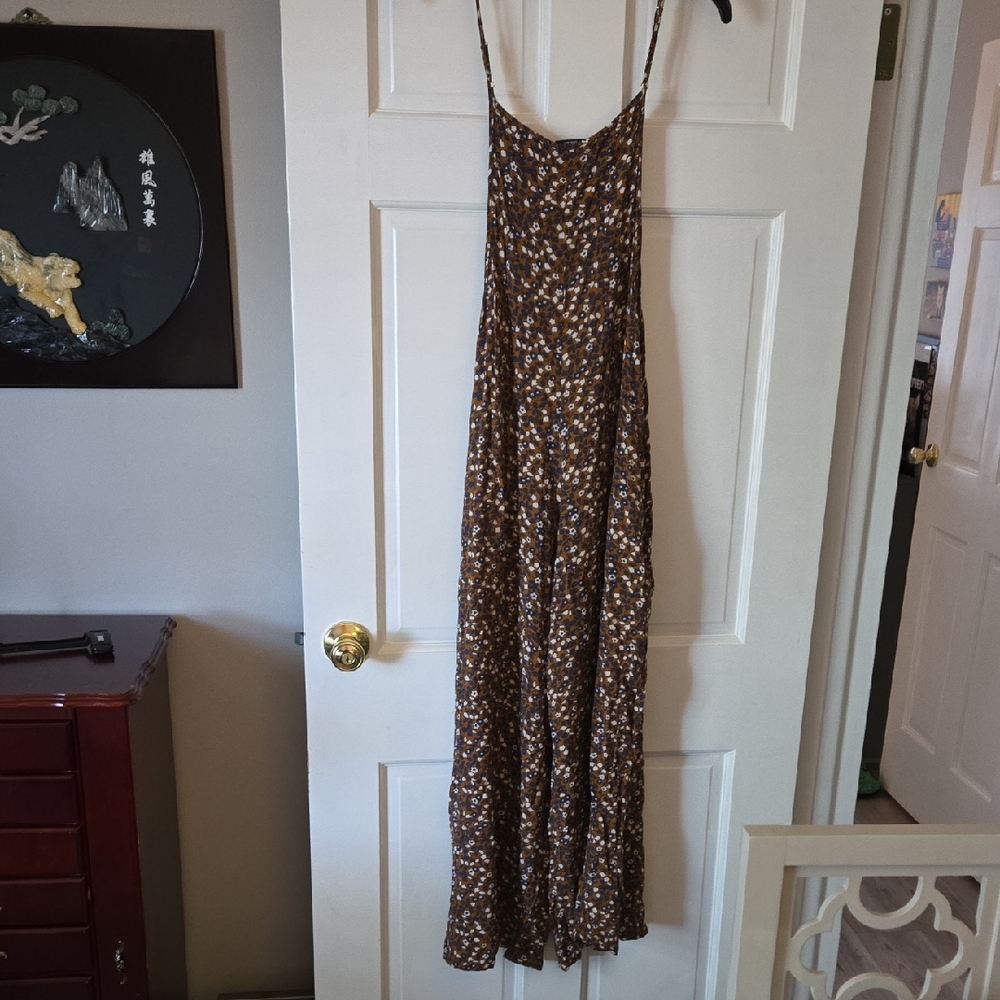 Brown Floral Women's Jumper